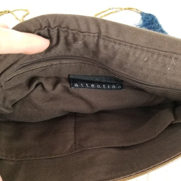 Metallic Brown Gold Wristlet Clutch With Chain Detail By Attention 《315》P - Picture 9 of 9